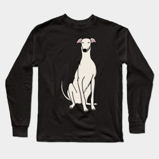 Cute White Greyhound Long Sleeve T-Shirt